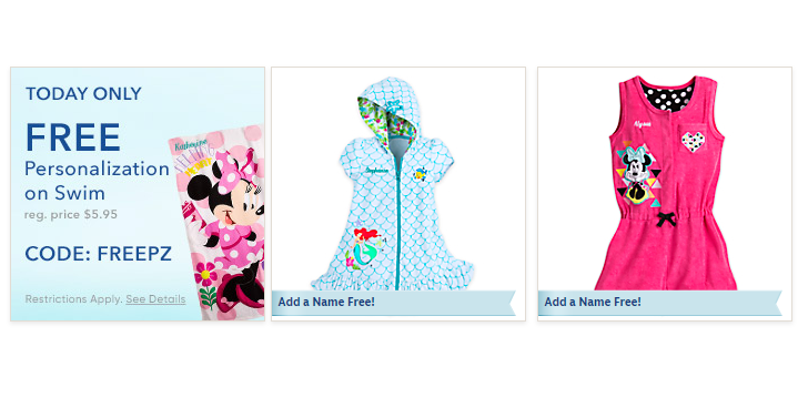 The Disney Store: FREE Personalization on Swim! Personalized Towels Only $9! (Today, May 2nd Only)