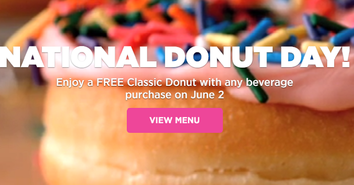 Dunkin’ Donuts: FREE Classic Donut with ANY Beverage Purchase! Today, June 2nd Only!