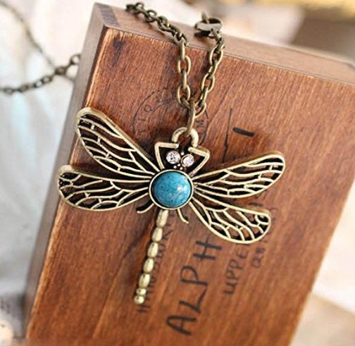 Vintage Dragonfly Pendant Necklace – Only $2.51!