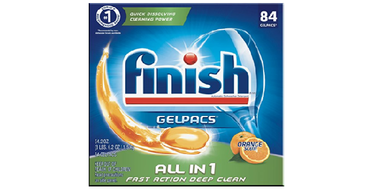 Finish All In 1 Gelpacs, Orange 84 Tabs Only $8.94 Shipped!
