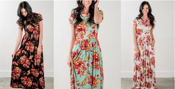 Short Sleeve Floral Maxi – Only $24.99!