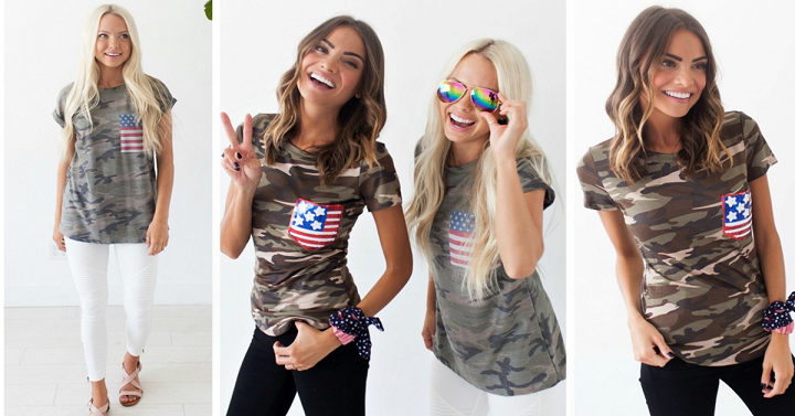 Groopdealz: Flag Pocket Camo Tee Only $22.99!
