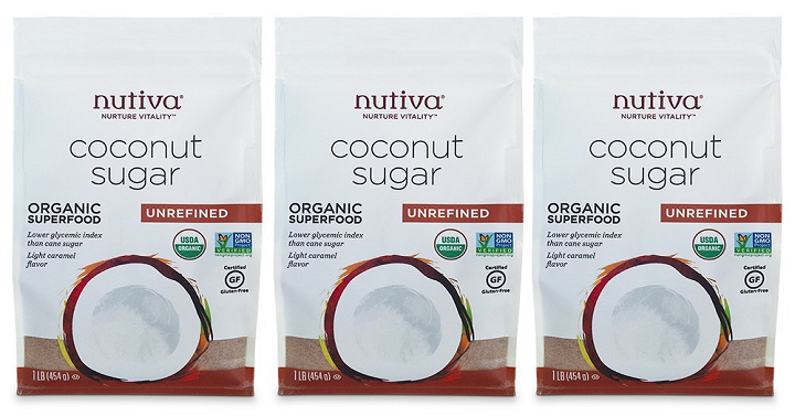 Nutiva Organic Coconut Sugar 1 Pound (3 Pack) Only $9.33 Shipped!