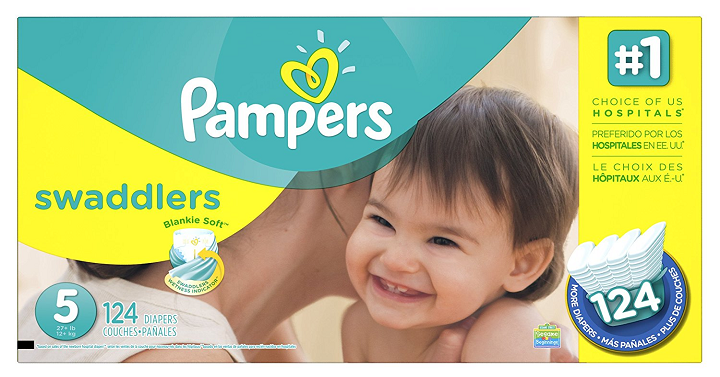 Amazon Family: Pampers Swaddlers Diapers Size 5 Only $13.30 Shipped! (That’s $.11 Each)