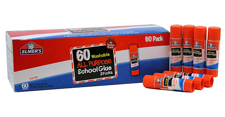 Elmer’s All Purpose School Glue Sticks (60 Count) Only $11.23 Shipped! (That’s $.18 Each!)