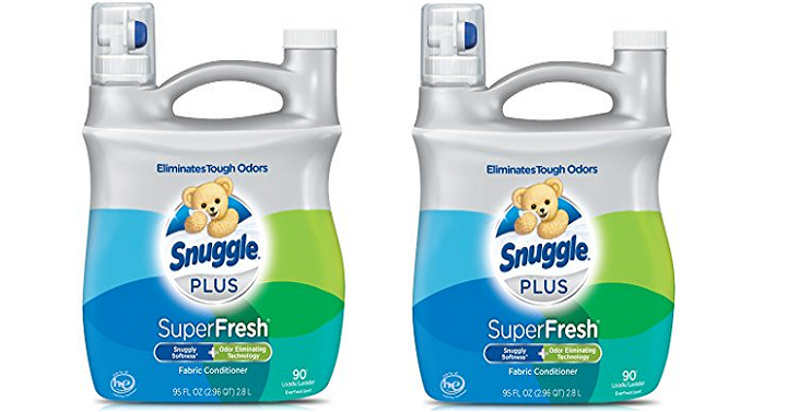 Amazon: Snuggle Plus Super Fresh Liquid Fabric Softener (90 Loads) Only $6.99! (Add-On Item)