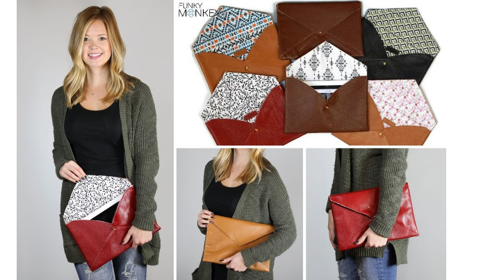 Genuine Leather Envelope Clutch Only $14.97!
