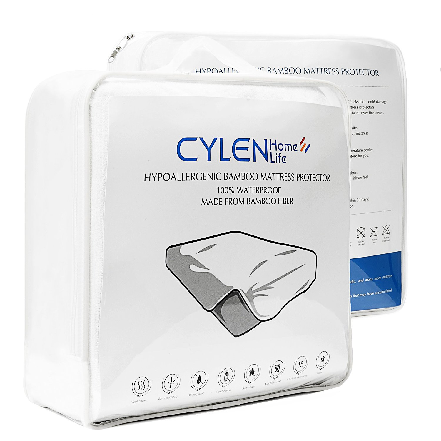 CYLEN Hypoallergenic Waterproof Mattress Protectors Starting at $19.47!