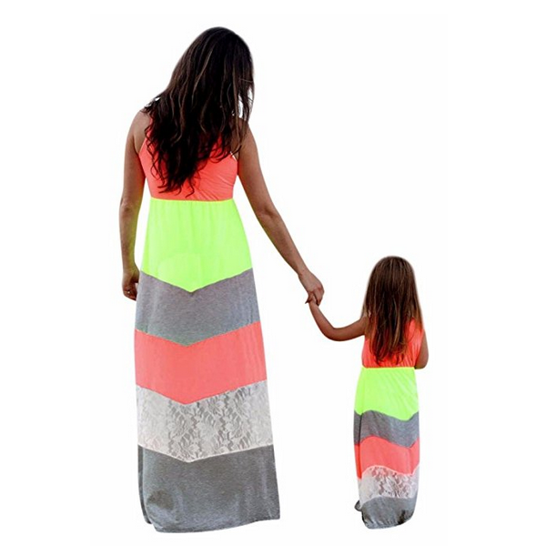 Mommy & Me Matching Long Maxi Beach Sundress Starting at $11.10!