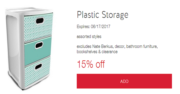 Target: Save Extra 15% Off Already Discounted Plastic Storage Containers!