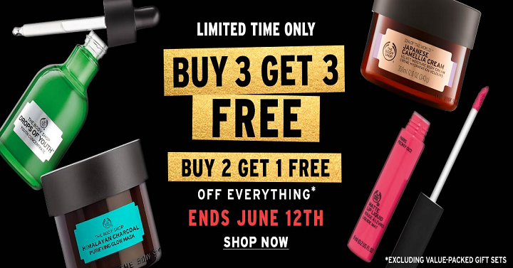 The Body Shop: Buy 3 Get 3 FREE! Plus FREE Shipping!