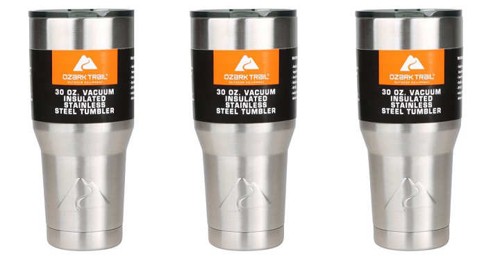 Ozark Trail 30oz Double Wall Vacuum Sealed Tumbler is Only $6.00! Plus FREE In-Store Pick Up!
