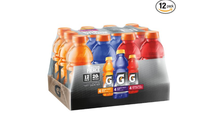 Gatorade Fierce Thirst Quencher 20 Ounce Bottles (Pack of 12) Only $7.20 Shipped!