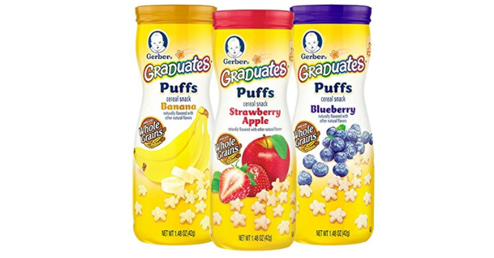 Gerber Graduates Puffs Cereal Snack 1.48 Ounce (6 Count) Only $7.87 Shipped!