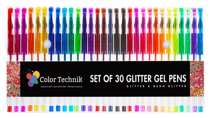 Color Technik Glitter Gel Pen Set (30 Count) – Only $12.95!