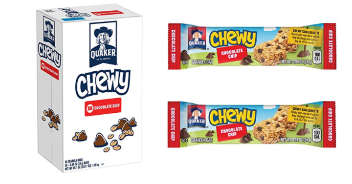 Quaker Chewy Granola Bars, Chocolate Chip (58 Count) Only $8.15 Shipped!