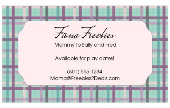 100 Same Day Business Cards Only $4.99 + FREE Pickup! Great for Mommy Calling Cards Too!