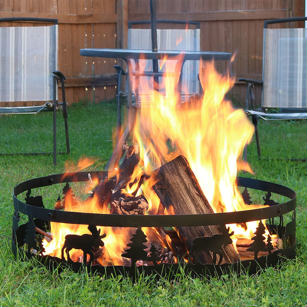 Wild Moose Black Steel 36″ Campfire Ring Only $36.99!