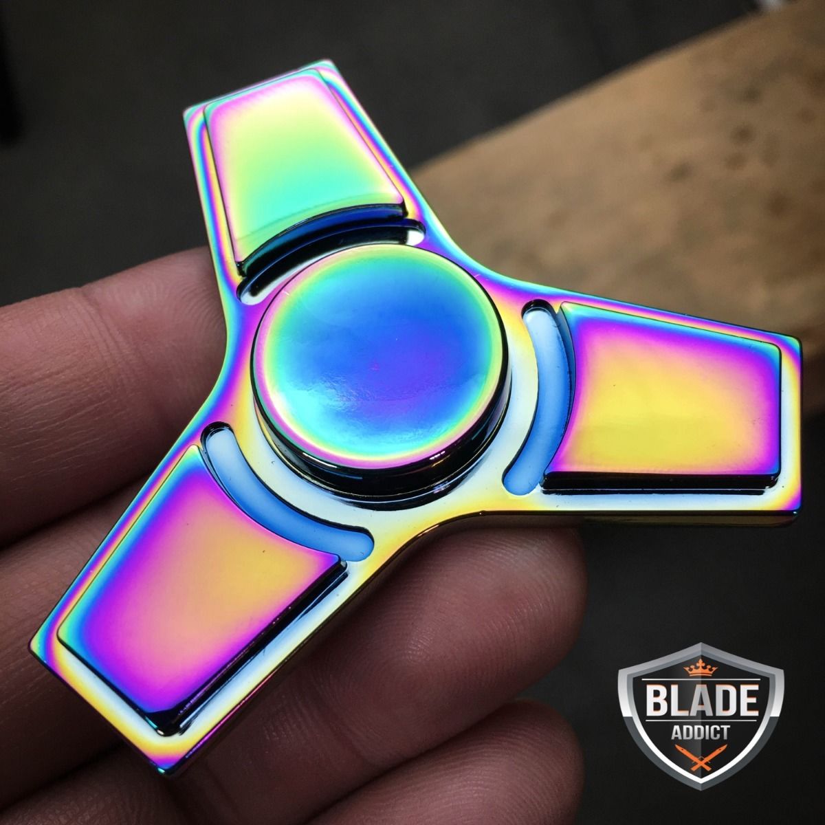 Rainbow Alloy Fidget Spinner Only $7.95!