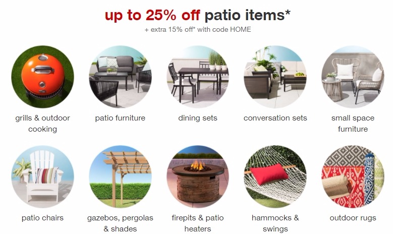Up to 25% Off Target Patio Items + EXTRA 15% OFF!