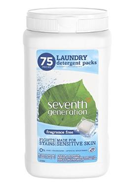 Seventh Generation Laundry Detergent Packs, Fragrance Free, 75 Count – Only $16.94!