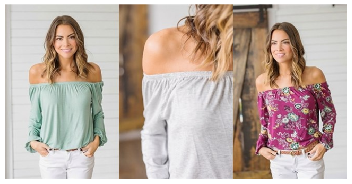 Women’s Off The Shoulder Cropped Top Only $14.99! (Reg. $42)