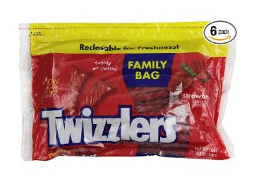 TWIZZLERS Twists (Strawberry, 24-Ounce Pouches, Pack of 6) – Only $10.68!