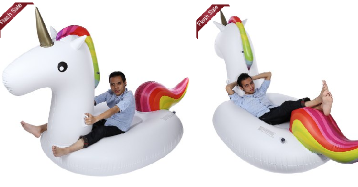 HUGE Swimming Inflatable Unicorn Only $32.99 Shipped!