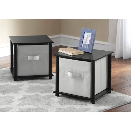 Mainstays No Tools Single Cube Storage Shelf Side Tables, Set of 2 – Just $10.00!