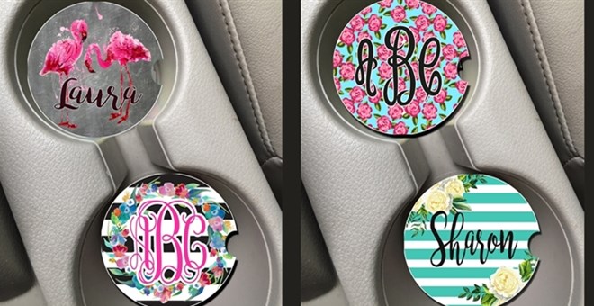 Personalized Sandstone Car Coasters from Jane – Just $9.50!