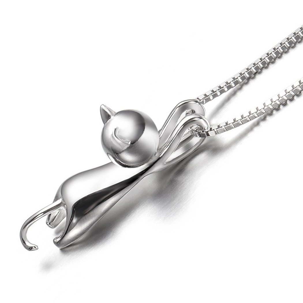 Super Cute Sterling Silver Hanging Cat Necklace Only $7.97 SHIPPED!