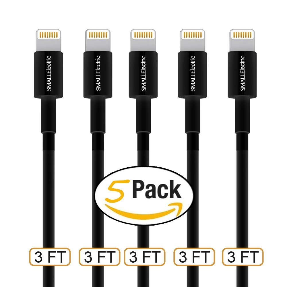 5 Pack 3FT iPhone Lightning to USB Charge and Sync Cables – Just $9.99!