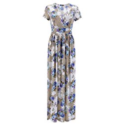 Prime Day Deal – Women’s V-Neck Pattern Pocket Maxi Long Dress – Just $23.19!