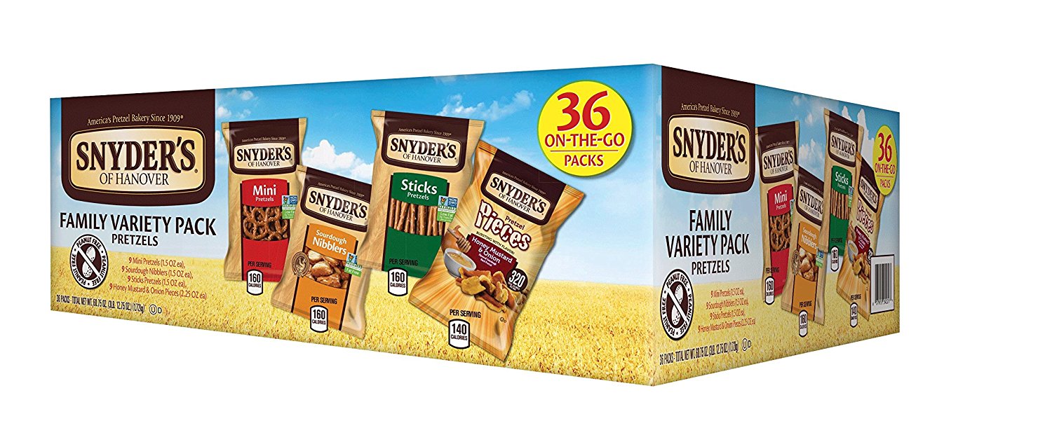 Snyder’s of Hanover Pretzel Variety Pack, 36 Count—$8.16 Shipped!