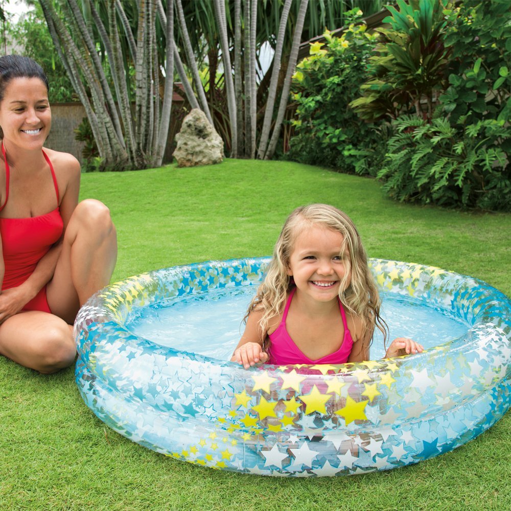 Intex Inflatable Stars Kiddie 2 Ring Circles Swimming Pool Only $8.00!
