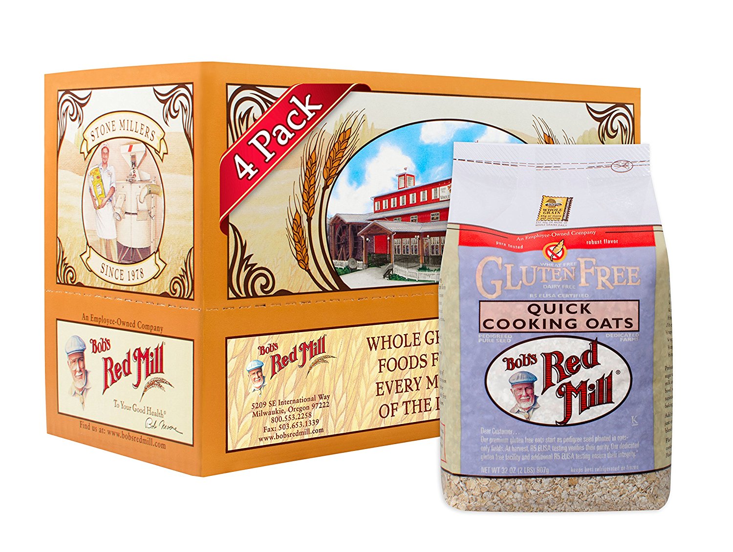 Amazon: Bob’s Red Mill Gluten Free Quick Cooking Rolled Oats 32oz Bag Only $4.09 Each!