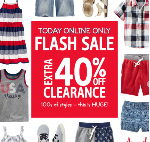 Take An Extra 40% Off Clearance Online & Today Only At Osh Kosh! Prices As Low As $2.99!