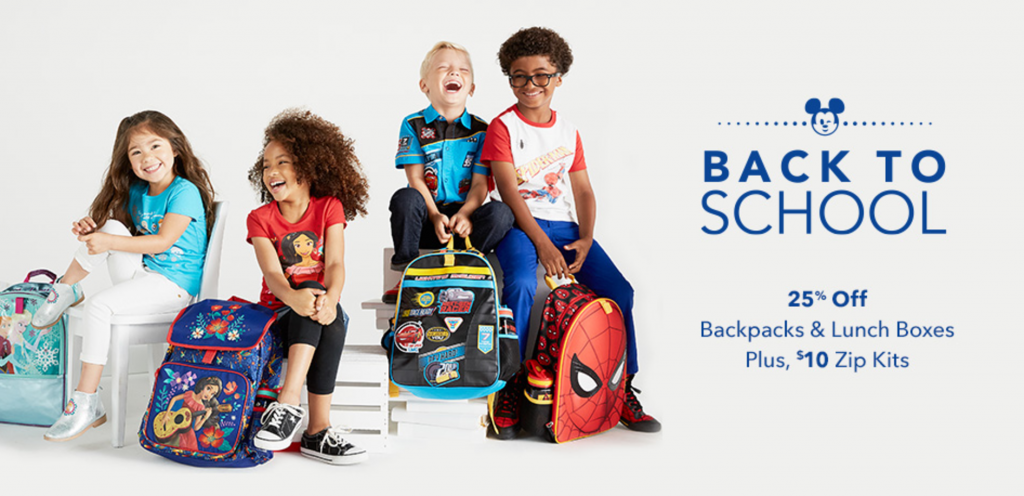 25% Off All Backpacks & Lunch Boxes At The Disney Store!