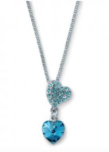 HURRY! Blue Crystal Heart Drop Pendant Just $18.99! (Reg. $89.99)