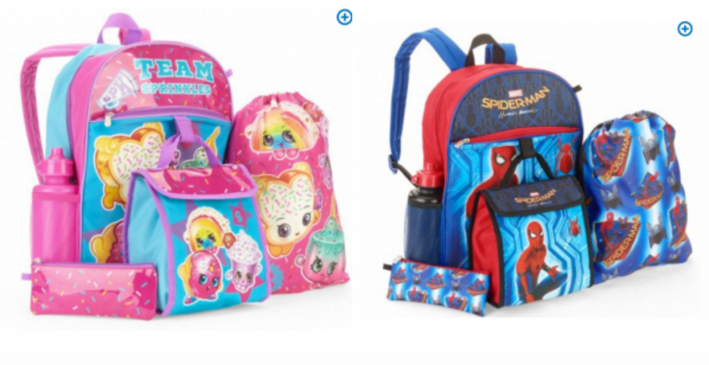 5-Piece Character BackPack Sets Just $15.88! Perfect For Back-To-School!