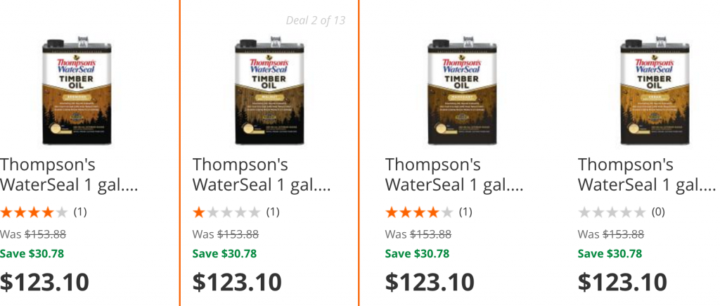 Thompson’s WaterSeal 1 Gallon Deck Stain 20% Today Only!