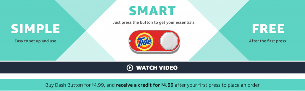 Prime Members Can Get A $4.99 Account Credit With Dash Button Purchase Today Only. Like Getting It FREE!