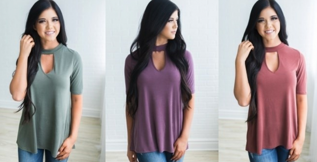 Modal Choker Tunic In 7 Different Colors Just $16.99!