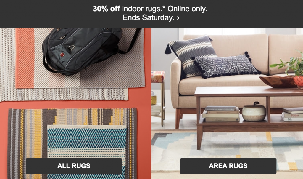 30% Off Indoor Rugs Online Only At Target! ENDING TODAY!