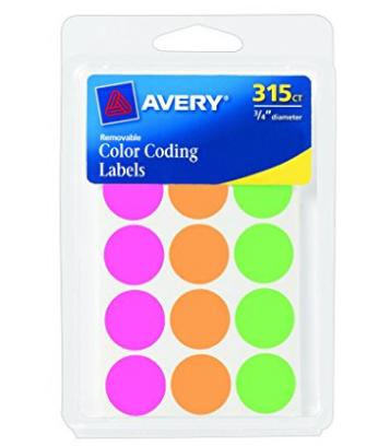 Avery Round Color Coding Labels, 0.75 Inch (Pack of 315) – Only $1.12!