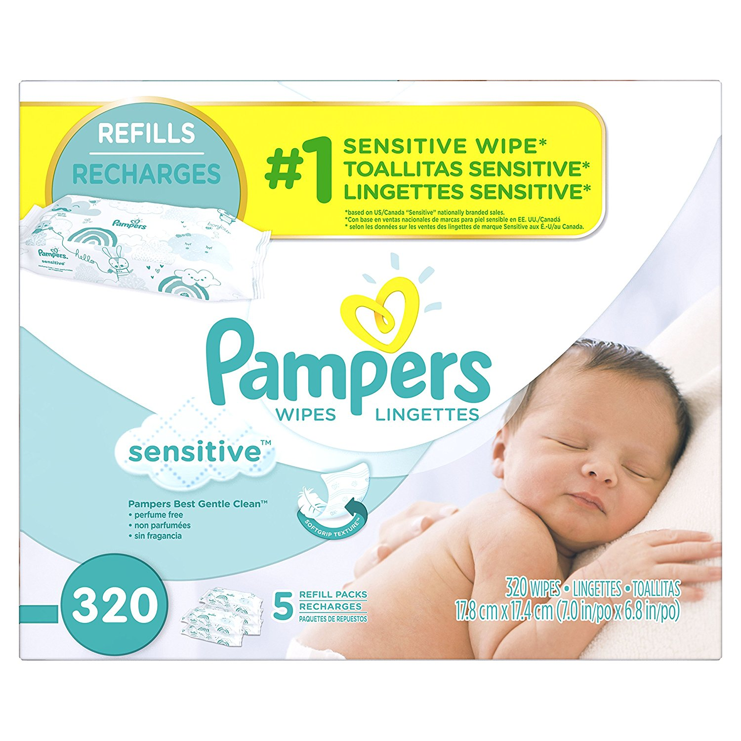 Pampers Baby Wipes Sensitive (320 Count) Only $7.39 Shipped!