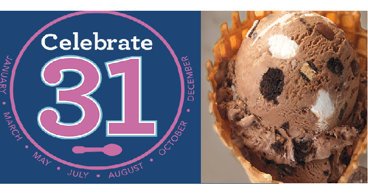 Baskin Robbins: $1.50 Scoops ALL Day Today, July 31st Only!
