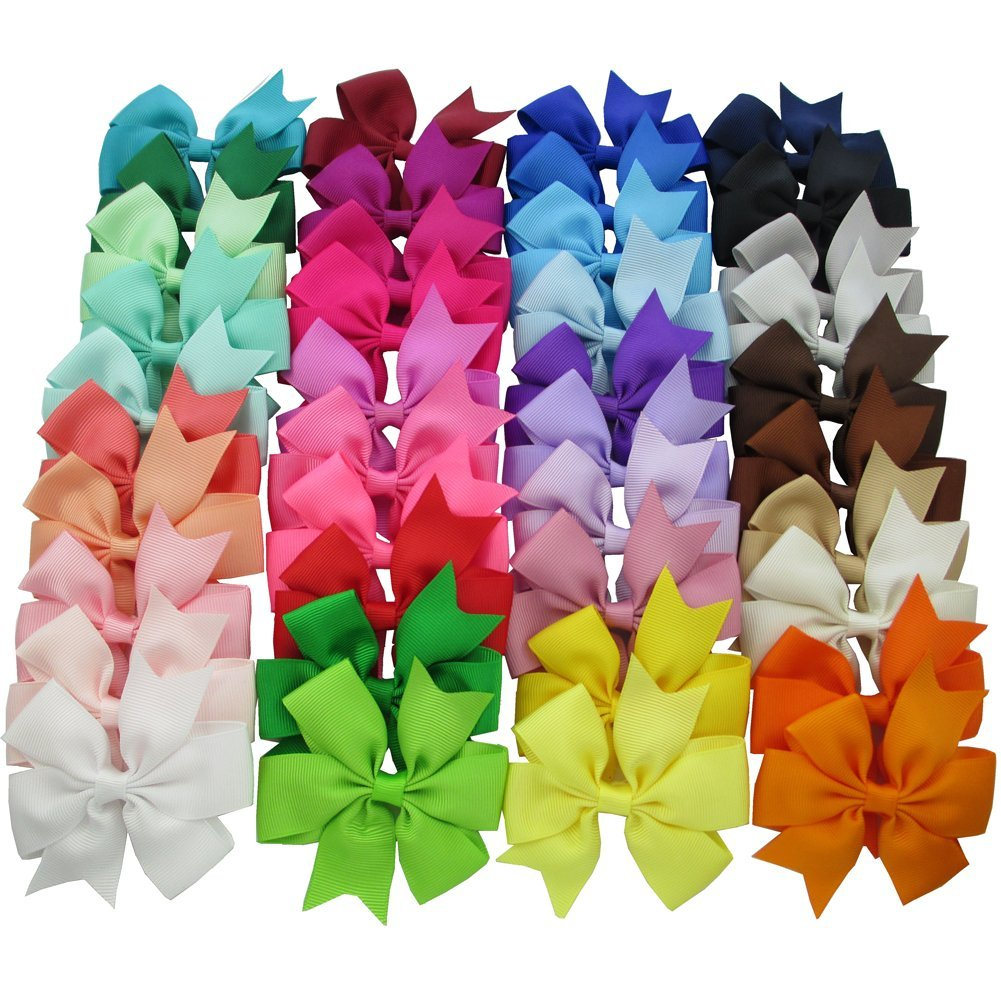 Boutique 3″ Hair Bows 40 Count Only $9.99!