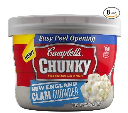 Campbell’s Chunky Soup, New England Clam Chowder, 15.25 Ounce (Pack of 8) – Only $8.81! *Add-On Item*