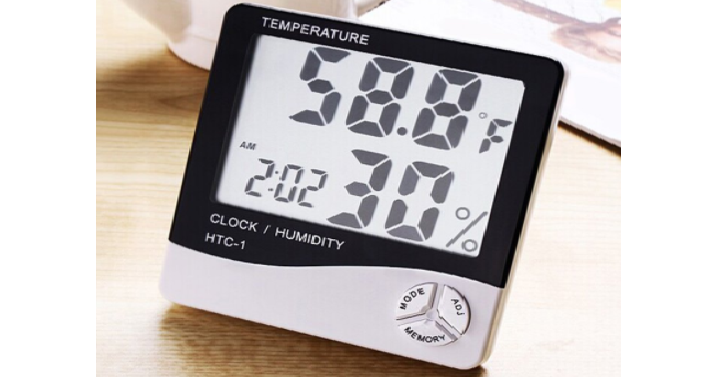Calendar Temperature Humidity Alarm Digital Clock Only $3.98 Shipped! (Reg. $15.20)